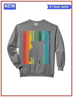 Welsh Corgi Dog Graphic Crew Neck Cotton Blend Sweatshirt